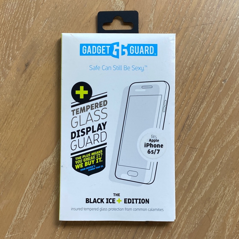 Black Ice Edition Tempered Glass Display Guard for iPhone 6s/7 - White